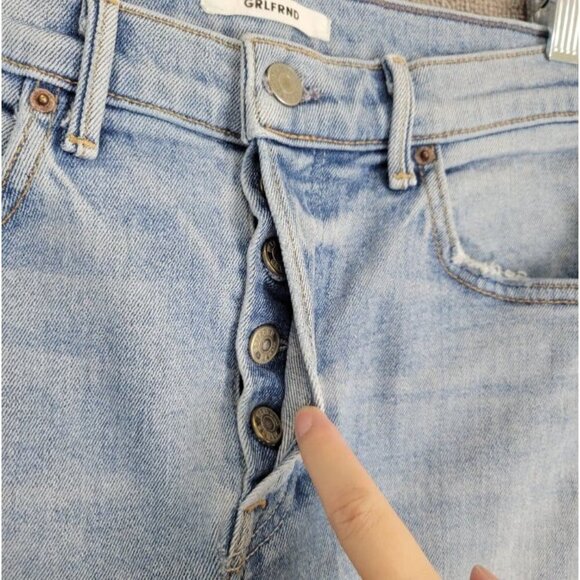 GRLFRND Size 26 Light Wash Titanium Karolina Raw hem Skinny Jean - Picture 4 of 12